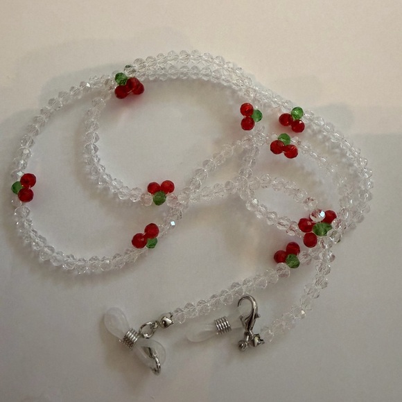 Beaded cherry Eyeglass Chain A1608 - Picture 3 of 3